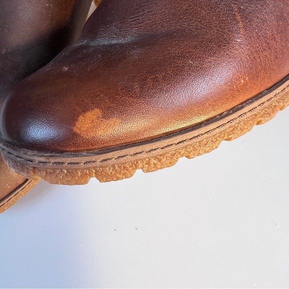 Timberland Shearling & Waxed Leather 3.25in Heel Boots w/Waximum kit, sz10 - Picture 5 of 11